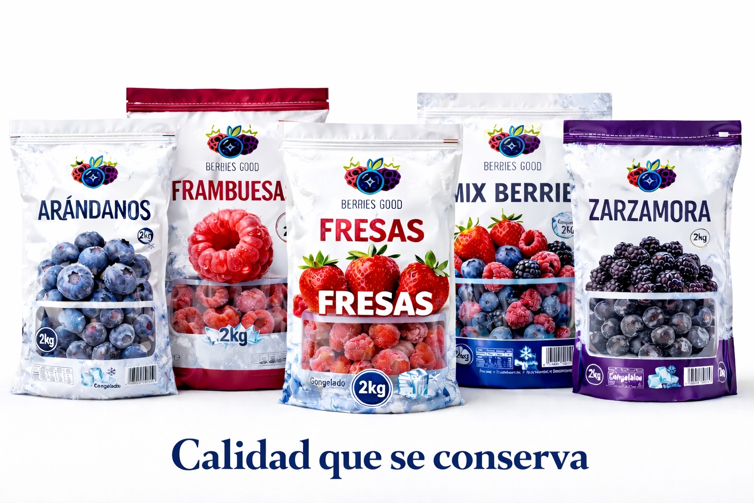 Berries congeladas IQF al mayoreo en Guadalajara